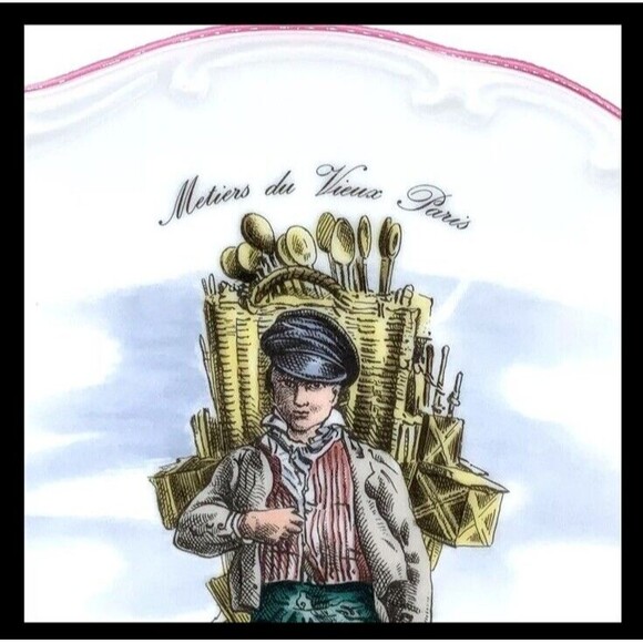 Vintage Set of 3 Meiselman Imports Bavaria Plates Trades of Old Paris Beautiful - Picture 5 of 11